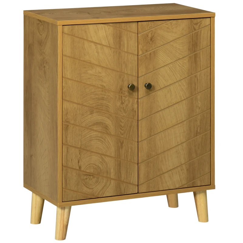 HOMCOM Buffet Polyvalent Style Vintage en Bois avec Deux Étagères intérieures, 60x30x76cm