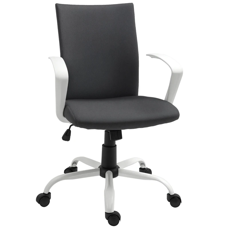Vinsetto Sedia da Ufficio Ergonomica e Girevole con Altezza Regolabile, 61x61x89-99 cm, Grigio Scuro