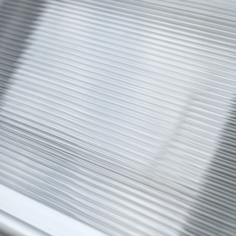 Outsunny Marquise de Fenêtre et Porte en Polycarbonate et Aluminium, 110x60x18cm - Transparent