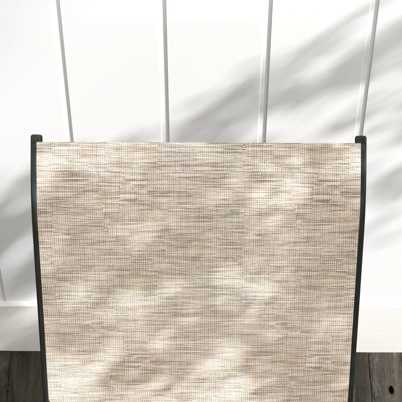 Outsunny Banc de Jardin 2 Places avec Accoudoirs, Dossier Haut et Table Basse Centrale en Verre, Marron et Noir