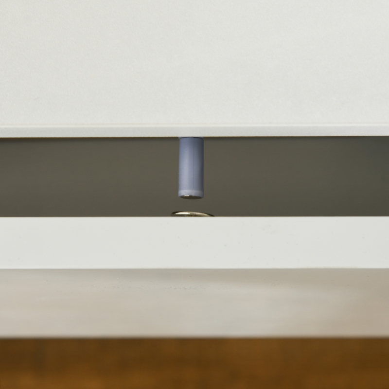 HOMCOM Table de Chevet avec lumière LED RGB intégrée, 2 Tiroirs, 4 Modes d'éclairage et 16 couleurs, en Aggloméré, 60x39x47cm, Blanc