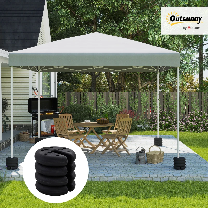 Outsunny Sand Fillable Set of 4 PCs Gazebo Tent Sand Leg Weights Marquee Party Tent Canopy Accessory(m-12)