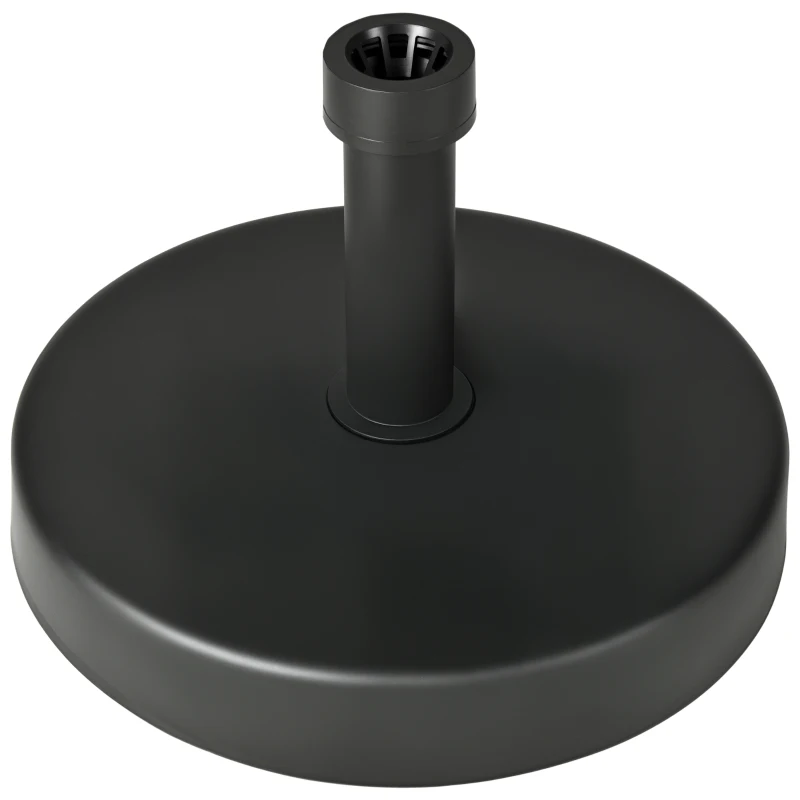 Outsunny Base per Ombrellone da Giardino in Plastica PP max 18kg di Peso, Ø45x33 cm, Nero