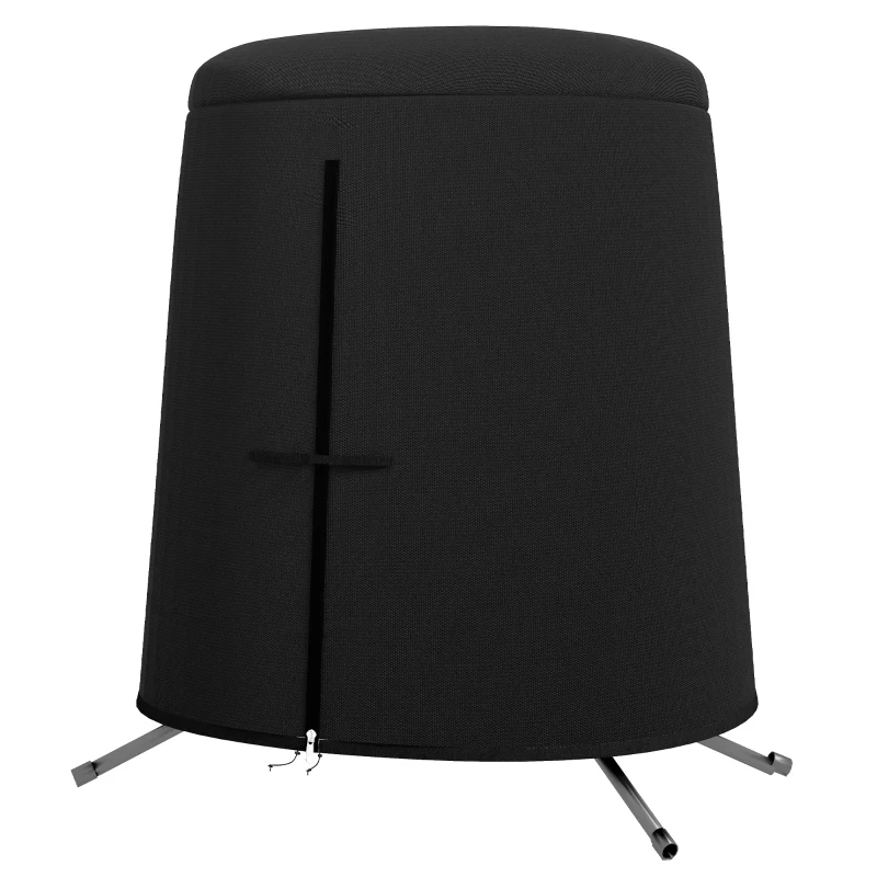 Outsunny Housse de Mobilier d'Extérieur en Tissu Oxford Résistant aux Intempéries 196 cm x 196 cm x 230 cm - Noir