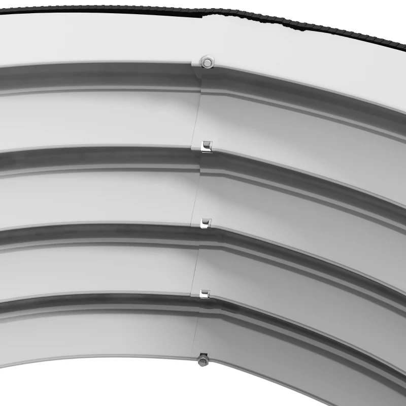 Outsunny Set de 2 Lits surélevés pour Potager en Acier Galvanisé avec Fond Ouvert, Ø60x30cm, Argent