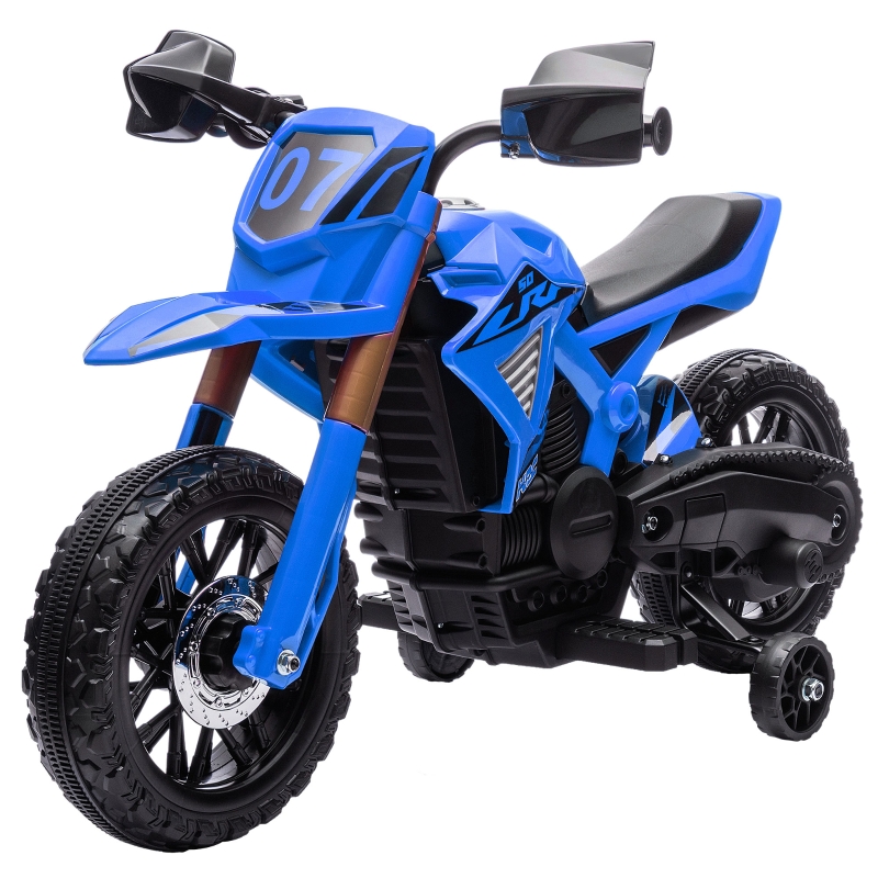 Moto électrique AIYAPLAY 12 V Pour Enfants Avec Roues D'entraînement, Lumières LED, Musique, USB