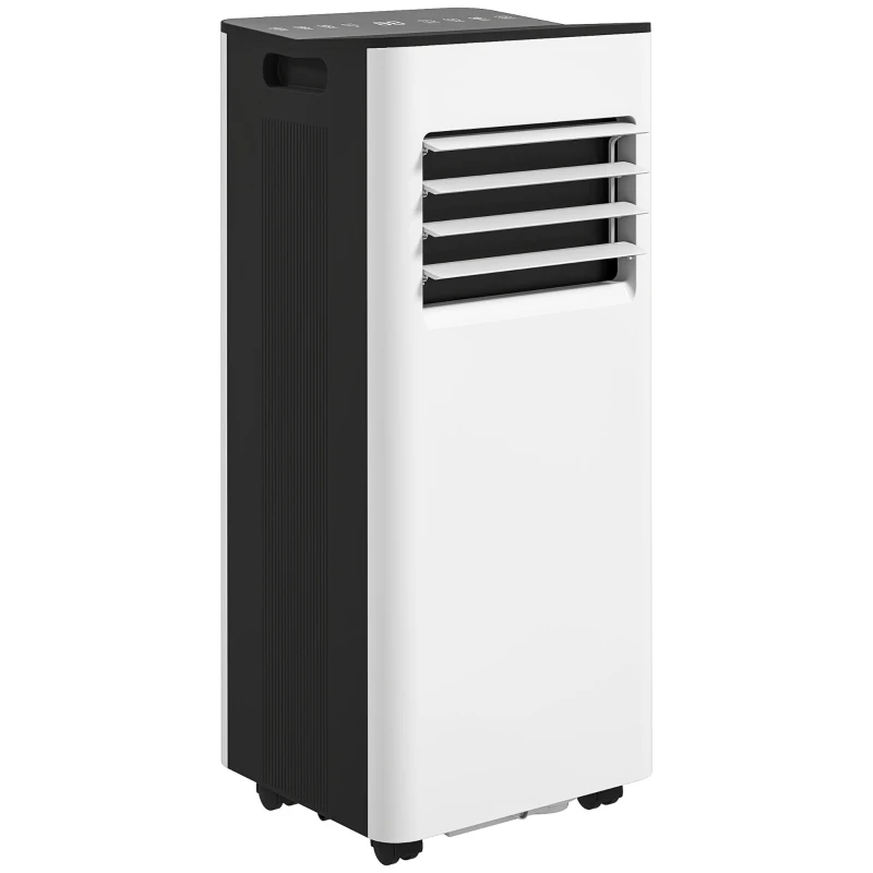 HOMCOM Climatiseur Portable 3 en 1 9000 BTU avec Télécommande Écran LED Minuterie 2 Vitesses pour 28m² Blanc