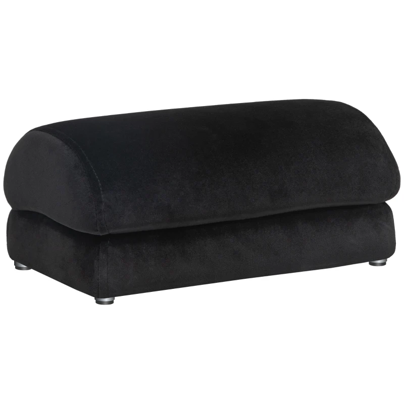 HOMCOM Reposapiés de Oficina con Relleno de Espuma y Almohadillas Antideslizantes para Estudio Hogar Negro