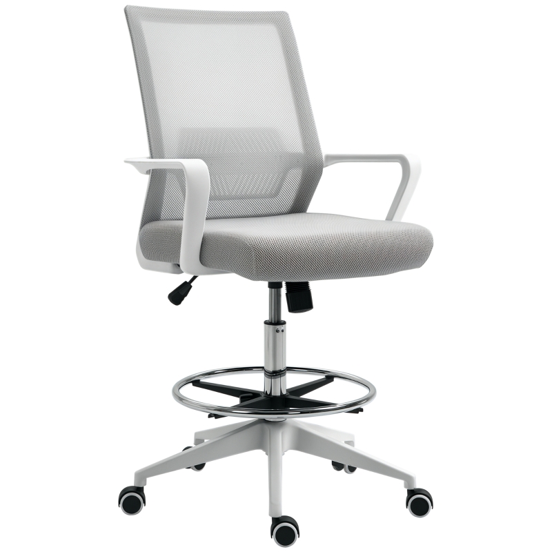Vinsetto Fauteuil de Bureau Chaise de Bureau Assise Haute réglable dim. 64L x 59l x 104-124H cm Tabouret de Bureau pivotant 360° Maille Respirante Noir Vinsetto Fauteuil de Bureau Chaise de Bureau Assise Haute réglable dim. 64L x 59l x 104-124H cm Tabouret de Bureau pivotant 360° Maille Respirante Noir