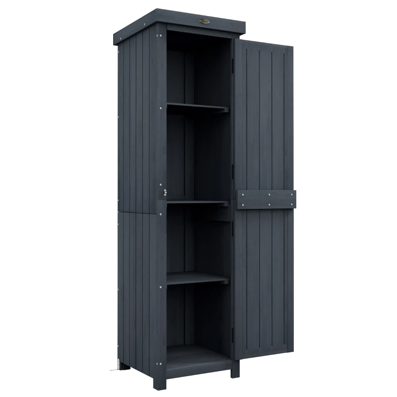 Outsunny Magazie Depozitare Pentru Exterior Din Lemn