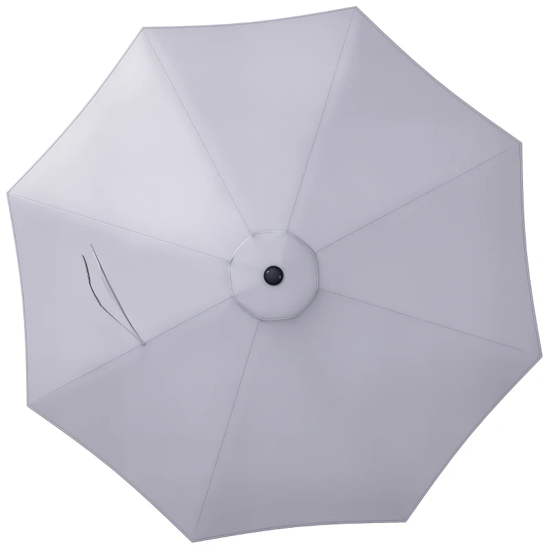 Outsunny Toldo de Substituição para Chapéu de Sol de 3 m com Ventilação Superior para Exterior Jardim Pátio Piscina Cinza