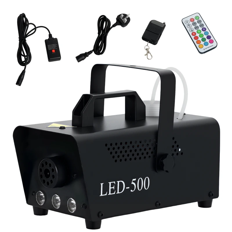 HOMCOM Halloween Smoke Machine with 3 RGB LED Lights and 4 Effects