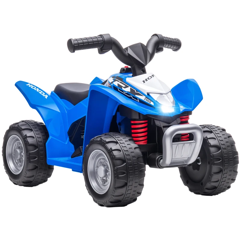 AIYAPLAY Quad Eléctrico HONDA para Niños 18-36 Meses Vehículo Eléctrico a Batería con Faros LED  Bocina 65,5x38,5x43,5cm Azul