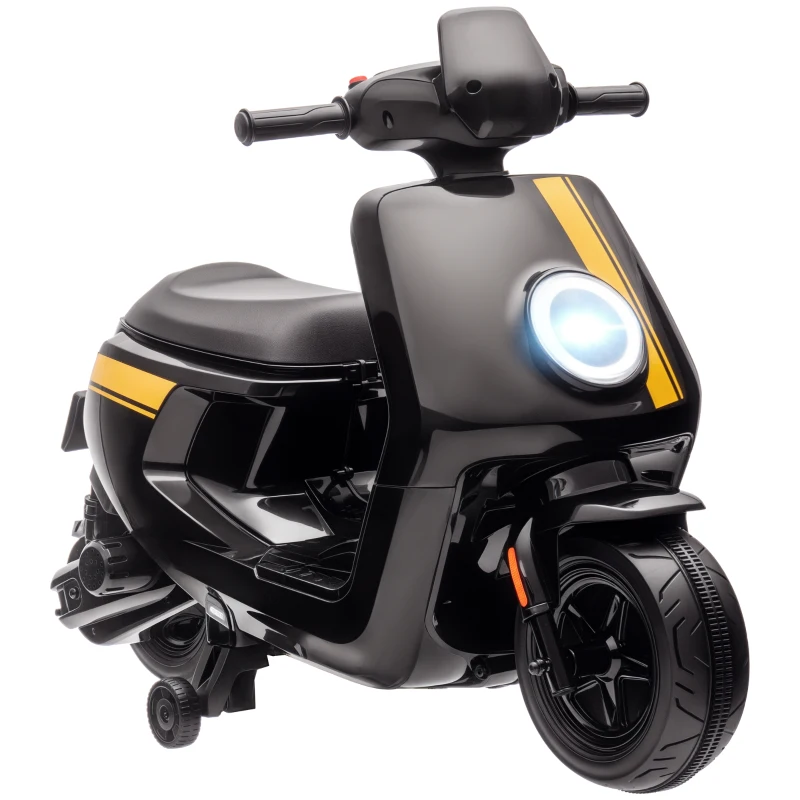 AIYAPLAY Scooter électrique enfants moto porteur pour enfants phare et musique, marche avant/arrière, roues d'entraînement