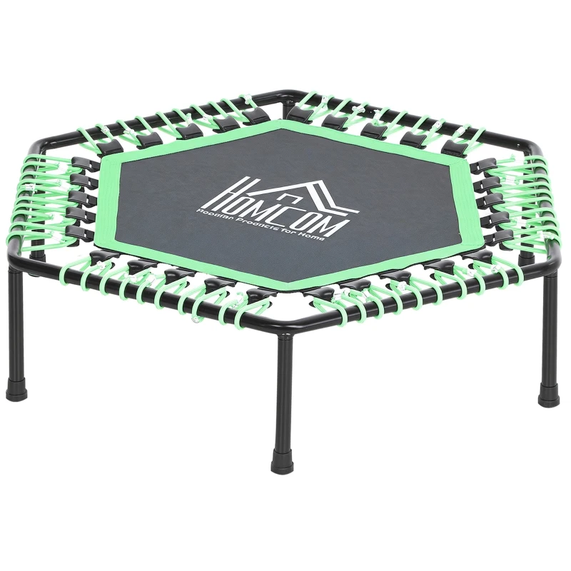 HOMCOM Trampolino Elastico 106cm per Adulti e Bambini in Acciaio - Per Interni, Esterni, Casa, Palestra - Carico: 100Kg