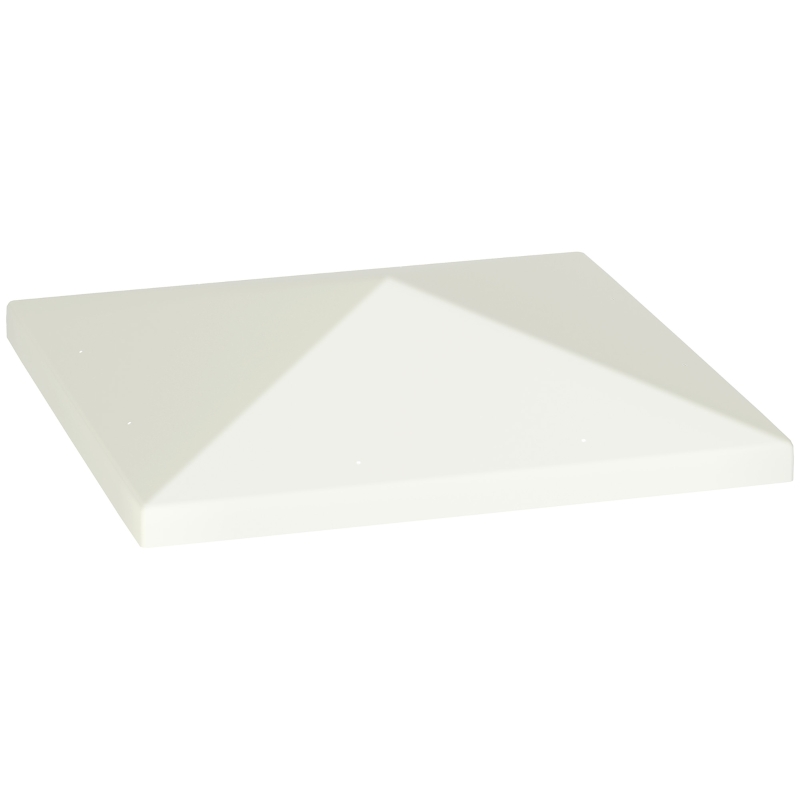 Outsunny 3 x 3 m Ersatzplane für Pavillon, Plane für Garten-Pavillon, mit Wasserablauföffnungen, UPF30+, Hellgrau