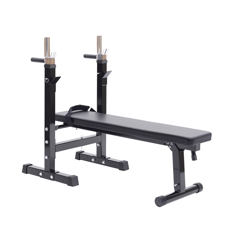 Panca Pesi Pieghevole Homcom | Per Palestra Casa | Supporto Bilanciere Fino A 100kg | Multifunzione Per Addome E Braccia