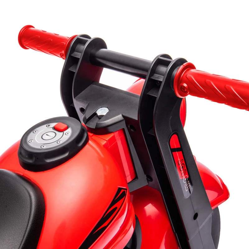 AIYAPLAY Voiture à pousser, Design moto, Musique et bulles, pour 2-5 ans, Rouge