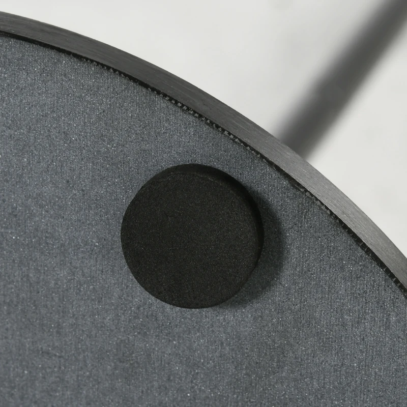 HOMCOM Porte-Manteau sur Pied Autoportant avec 6 Crochets en Disque en Acier et Base en Ardoise, Noir