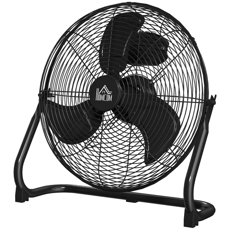 HOMCOM Ventilateur de Table, Climatiseur, 4 Vitesses, Pivotant, Noir