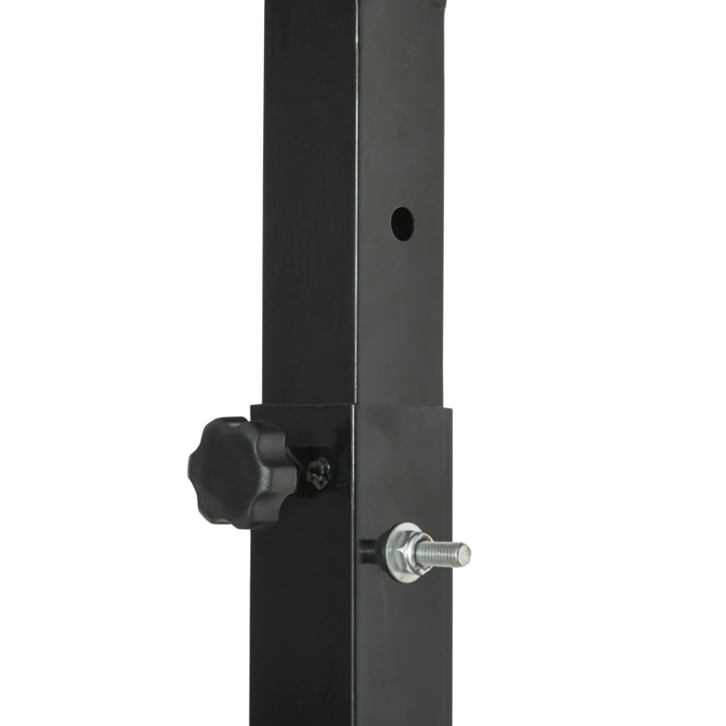 HOMCOM Panier de basket avec roues, ajustable en hauteur 210-260 cm, panier de basket avec support, adapté pour une utilisation intérieure et extérieure, acier et plastique, noir