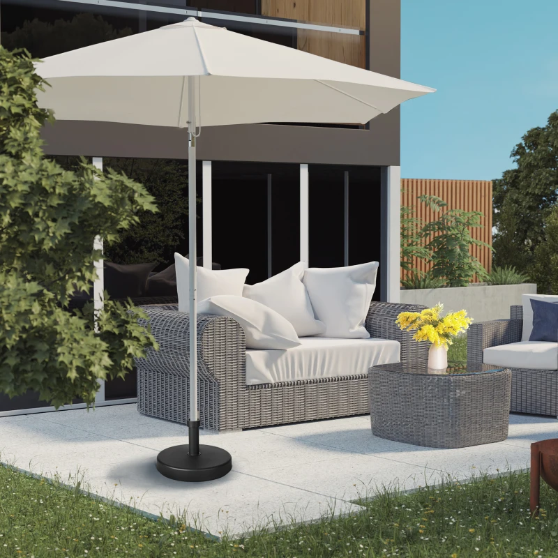 Outsunny Base pour Parasol de Jardin en Plastique PP max 18kg de Poids, Ø45x33 cm, Noir