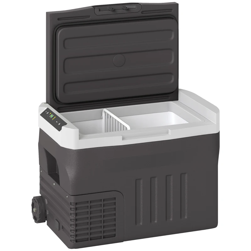 Outsunny Glacière Compresseur Électrique 30 Litres avec LED Mode ECO Noir