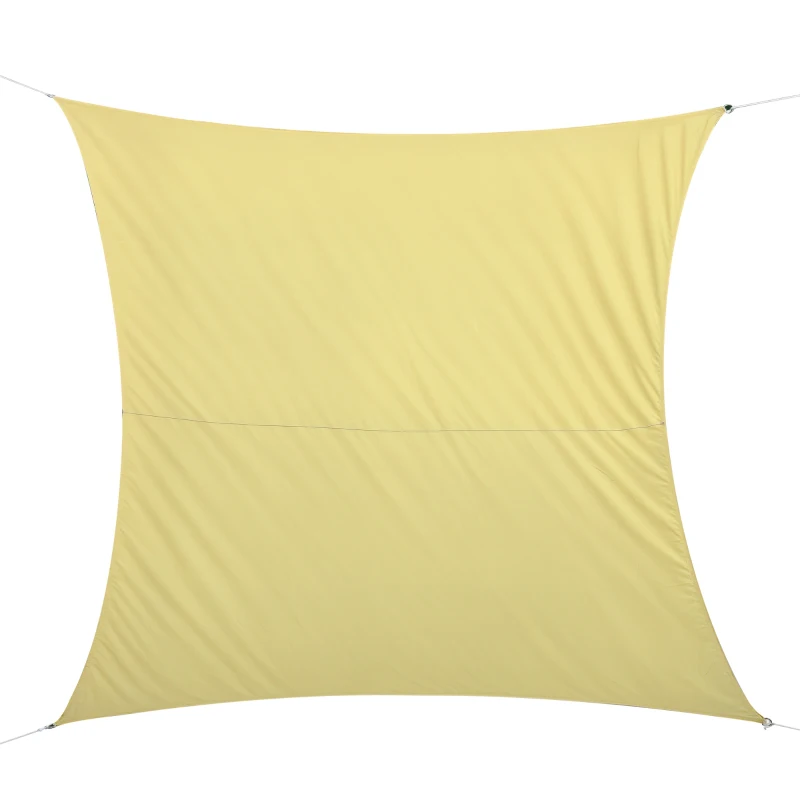 Outsunny Toldo Vela Rectangular 4x3 m Vela de Sombra para Jardín Patio Terraza Poliéster Anti UV Color Arena