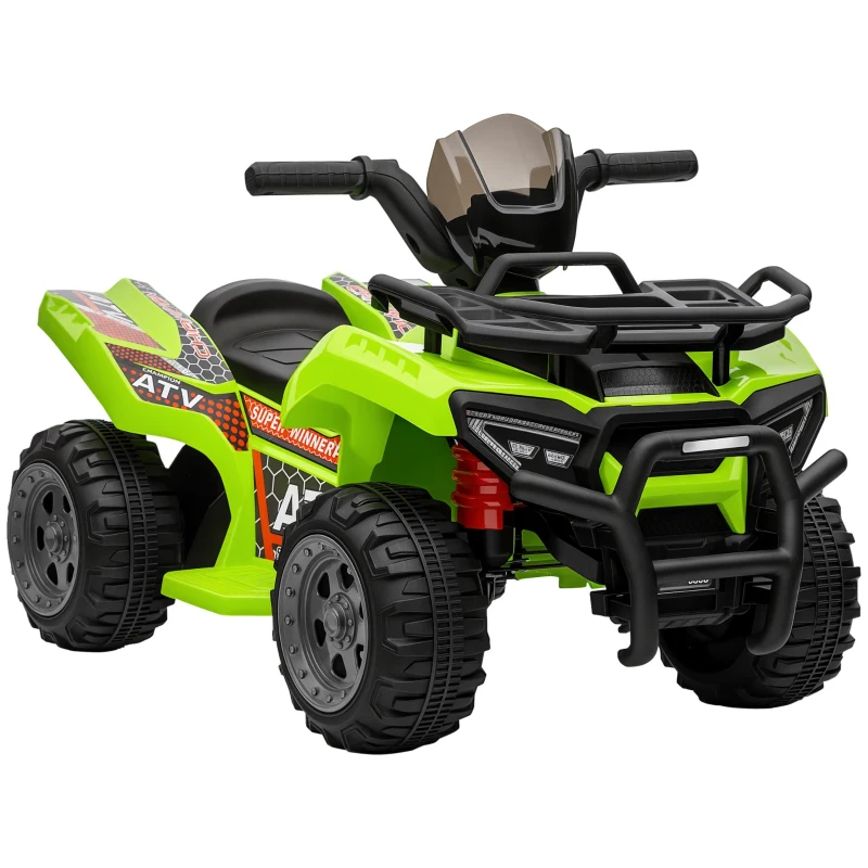 HOMCOM Quad buggy voiture électrique enfant quad électrique 18-36 mois 6 V 2 Km/h max. vert