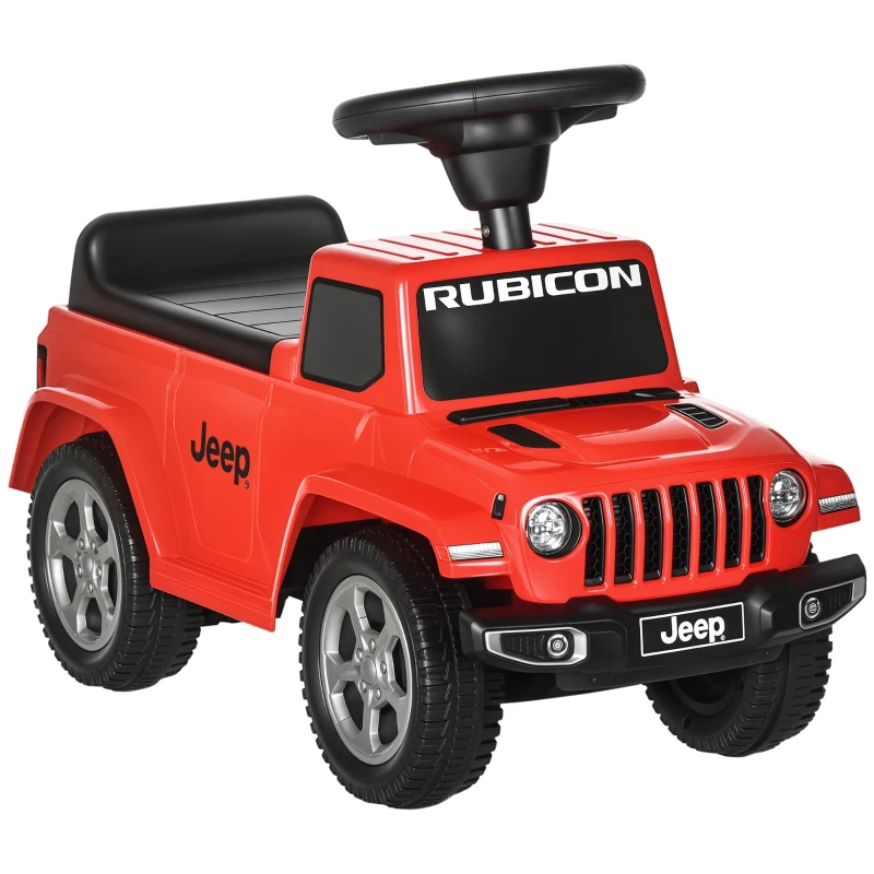 AIYAPLAY Porteur trotteur enfants voiture licence jeep 18-36 mois coffre - 63,5 x 29 x 42 cm rouge