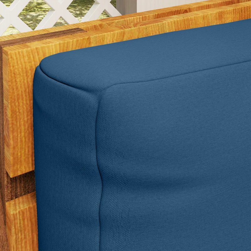 Outsunny Two Piece Seat Pallet and Back Cushions - Navy Blue