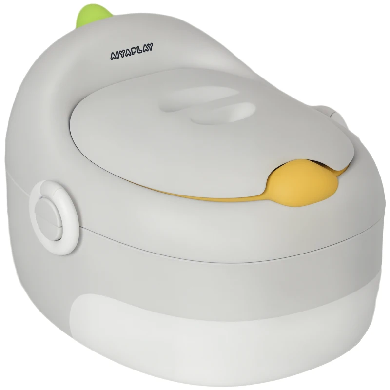 AIYAPLAY 3-in-1 Kinder-Töpfchen, abnehmbarer Sitz, Kunstleder-Polster, bis 50 kg, 6 Monate bis 6 Jahre, Grau
