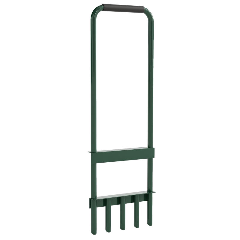 Outsunny Rasenlüfter Aerifizierer für Rasen 30cm Breite Manuell Rasenbelüfter mit rutschfest Griff für Garten Höfe Dunkelgrün