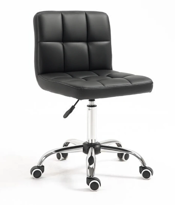 Vinsetto Chaise de bureau design contemporain pivotante 360° ergonomique hauteur réglable dossier assise capitonnés revêtement synthétique 52,5 x 54 x 93 cm noir