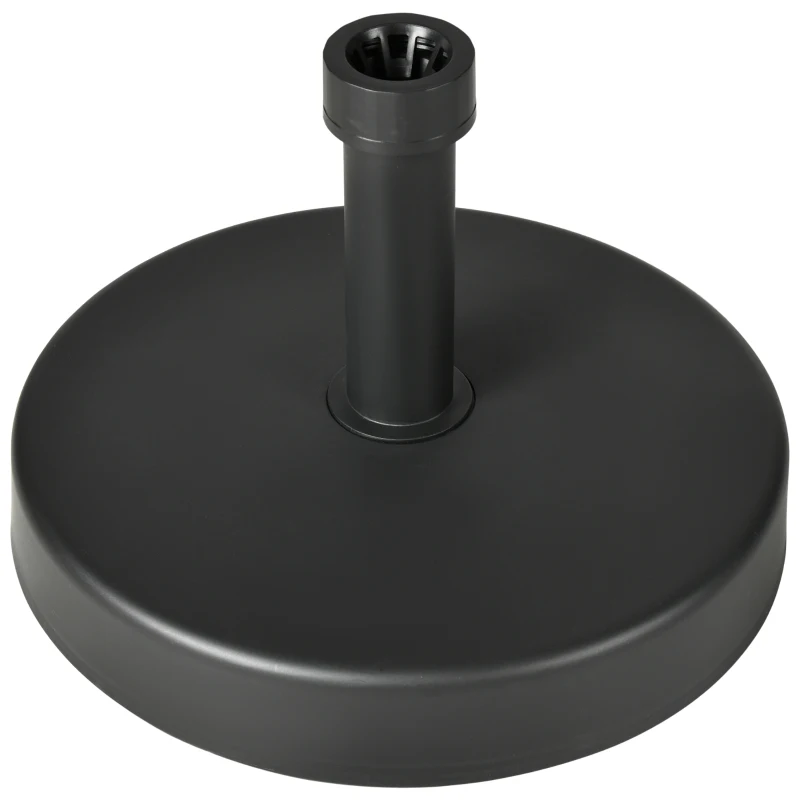Outsunny Base pour Parasol de Jardin en Plastique PP max 18kg de Poids, Ø45x33 cm, Noir