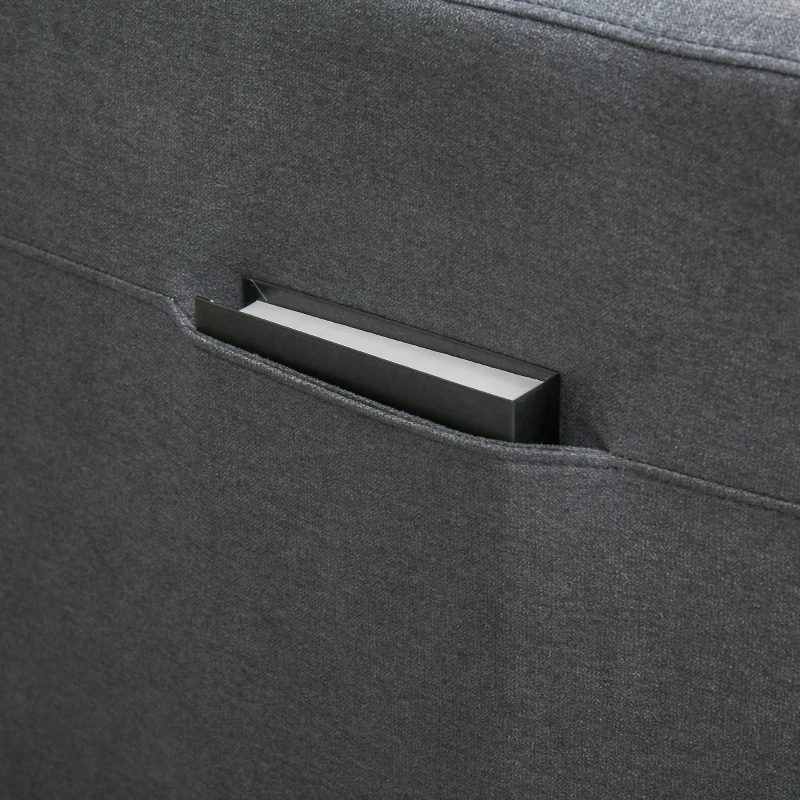 HOMCOM Fauteuil Relaxant avec Aide au Levage, Télécommande, Repose-Pied Extensible, 71 cm x 94 cm x 104 cm, Gris