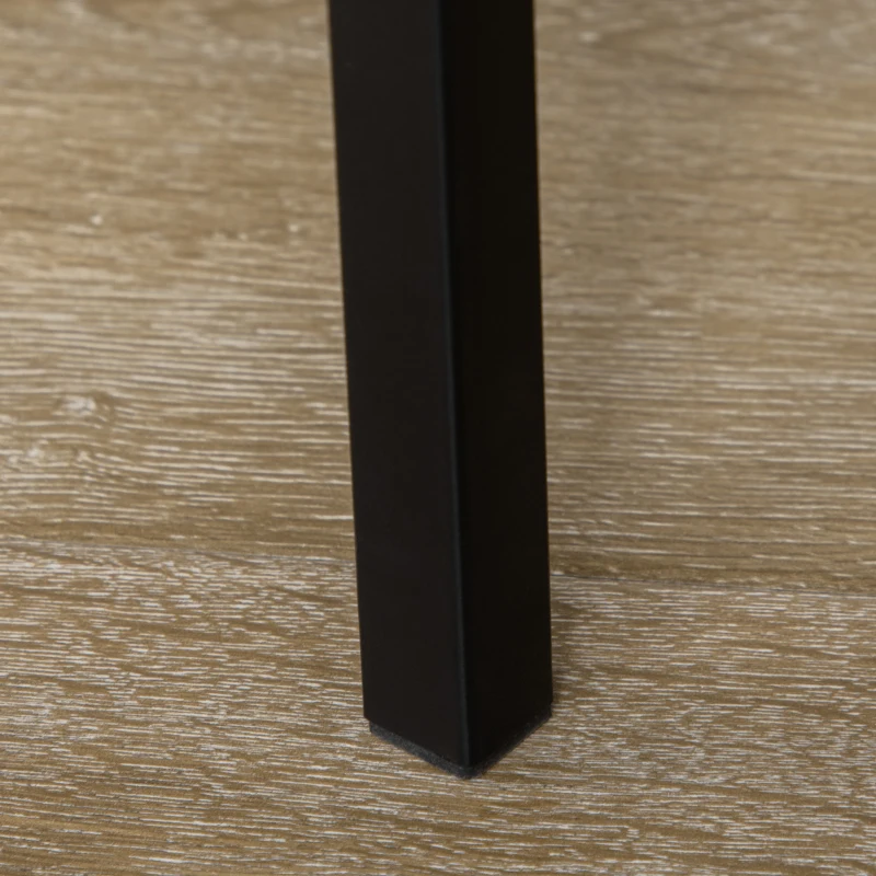 HOMCOM Ensemble de Salle à Manger 5 Pièces avec 1 Table Rectangulaire 100x63x76.5 cm et 4 Chaises 45x40x82 cm, en Acier et MDF