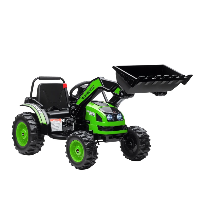HOMCOM Buldozer Jucarie pentru Copii 3-5 Ani, Verde