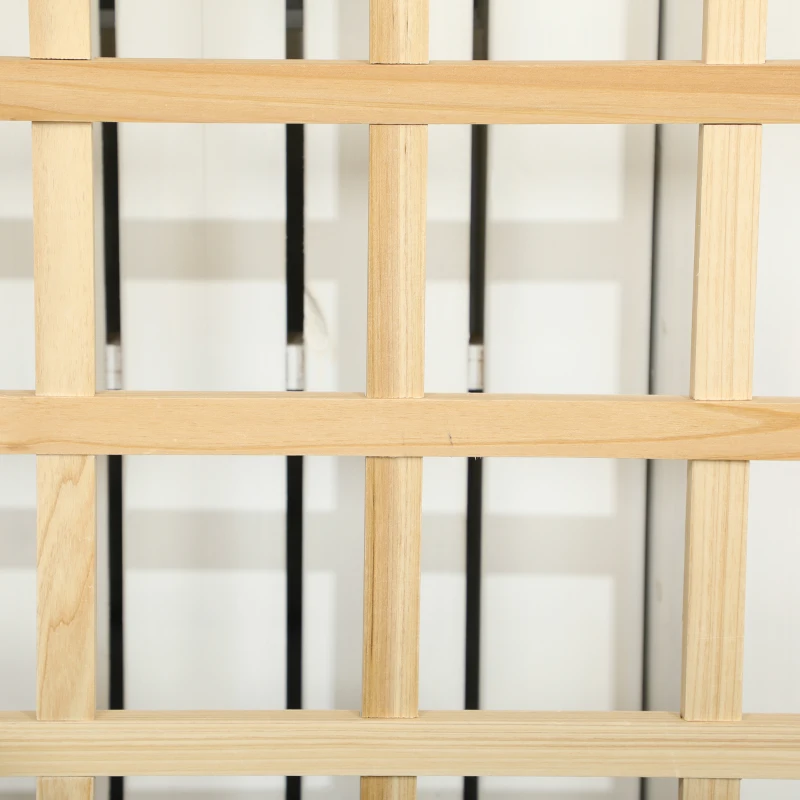 Outsunny Bac à Fleurs d'Extérieur en Bois de Sapin avec Treillis et Trous de Drainage, 90x43x150 cm