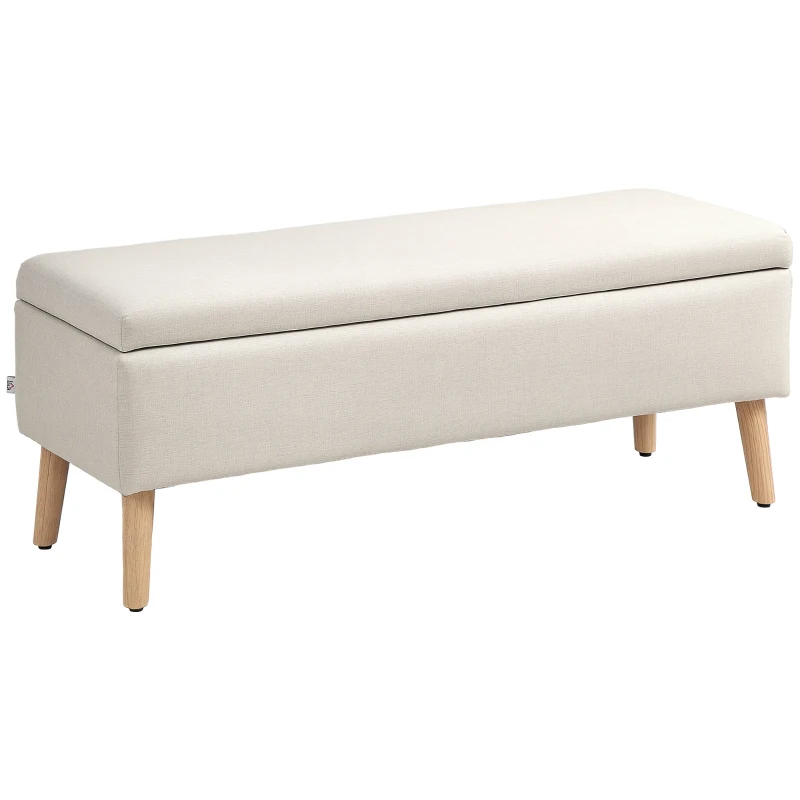 HOMCOM Banca de depozitare acoperit aspect in pentru dormitor, intrare, sufragerie, 220 kg, 110 x 39 x 45 cm, bej
