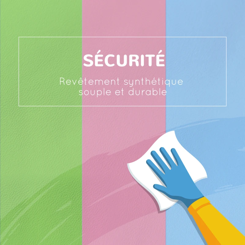 HOMCOM Module motricité bébé 6PCS parcours motricité bébé en mousse EPE pour enfants d'âge préscolaire, multicolore