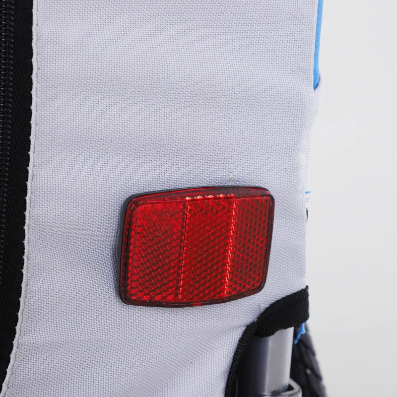 PawHut Remorcă bicicletă pentru câine animale 8 reflectoare steag bară de remorcare inclus 130 x 73 x 90 cm alb și albastru