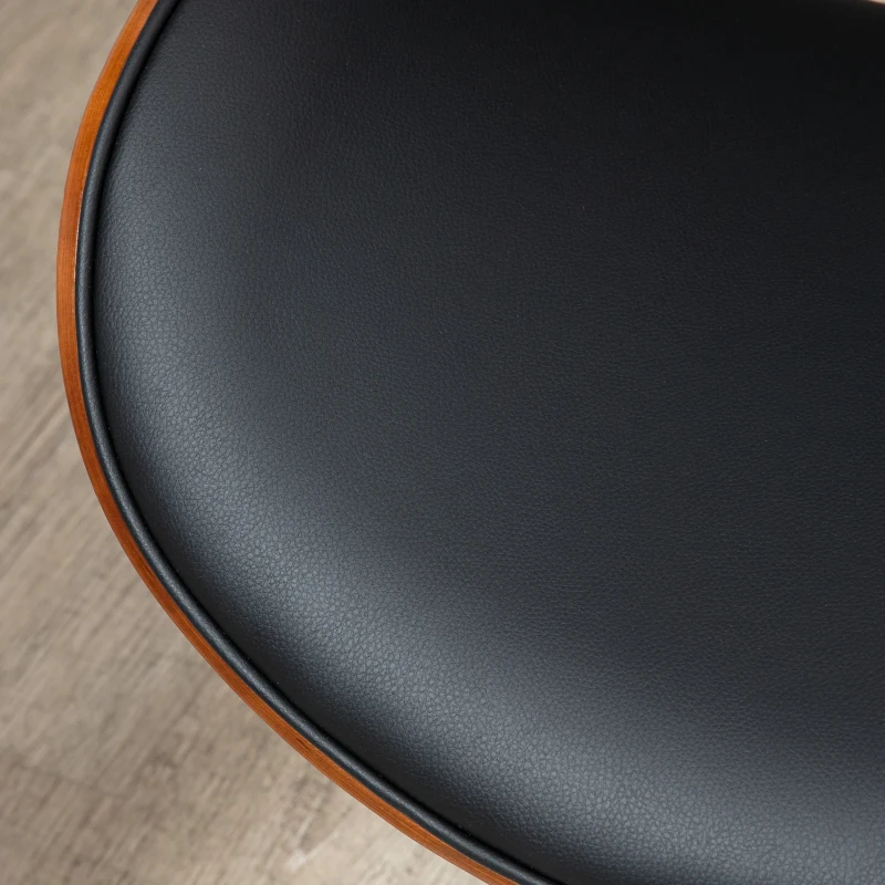 Vinsetto Scaun de birou design vintage înălțime reglabilă pivotant 360° lemn de plop înveliș sintetic 53 x 53 x 77-87 cm