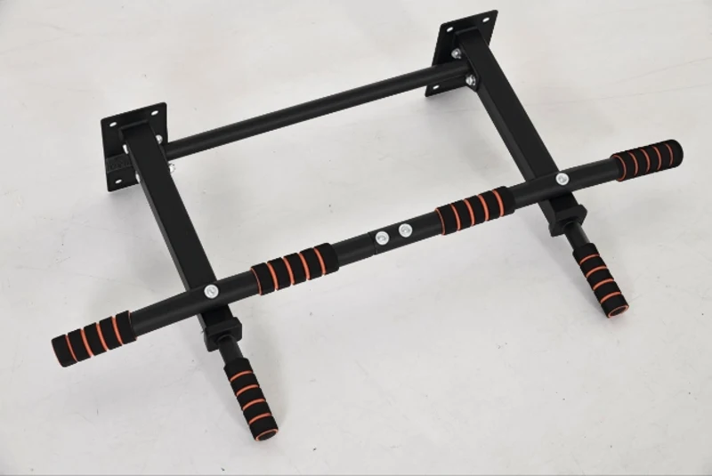 HOMCOM Barre de traction barre de fitness en acier charge maximale 120 kg montage mural 94 x 51 x 18 cm noir