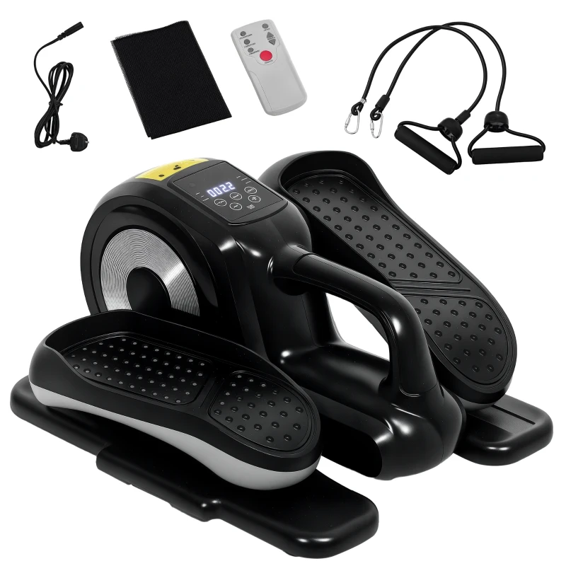 SPORTNOW Elliptic de birou bicicleta eliptica electrica cu telecomanda ecran LCD 12 viteze reglabile 45 x 38 x 25 cm negru