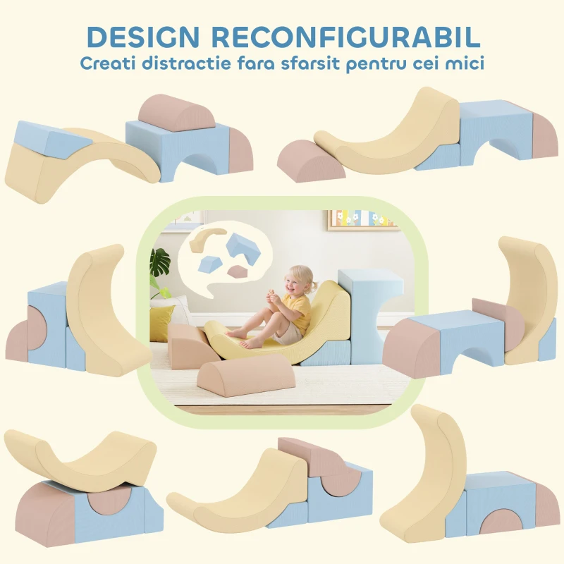 AIYAPLAY Set 5 Blocuri Moi pentru Copii 1.5-8 Ani Multicolor