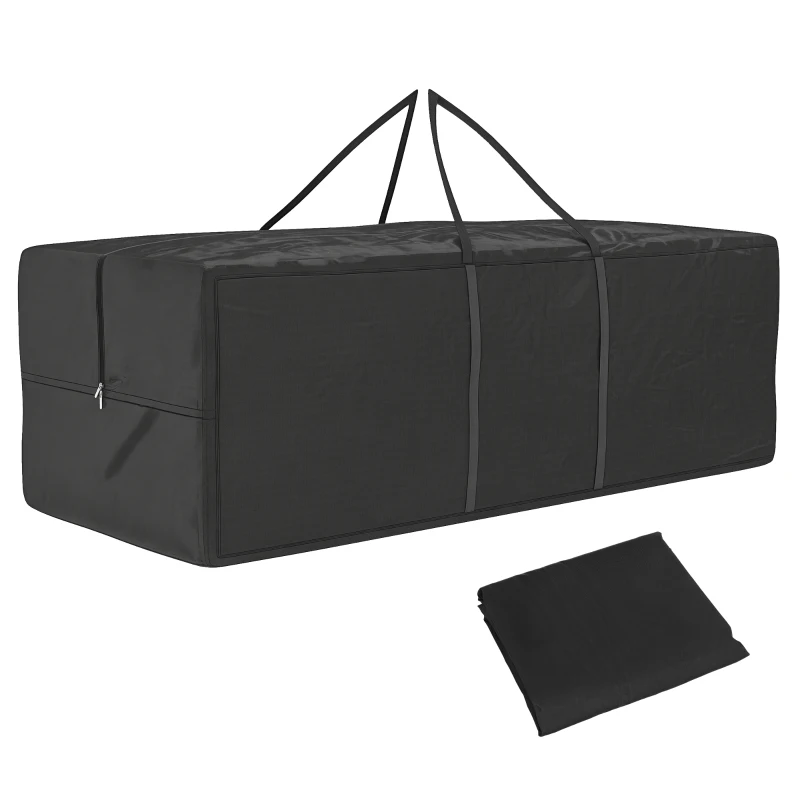 Outsunny Geantă pentru Brad Impermeabilă și UV30+, Husă din Țesătură cu Fermoar Dublu și Mânere, 175x80x60 cm, Negru
