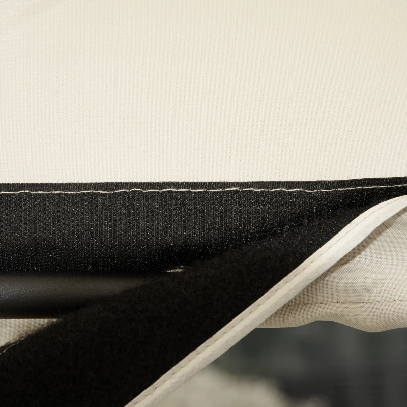 Outsunny Dondolo a 2 Posti da Giardino con Tettuccio Regolabile, 140x118x162cm Beige