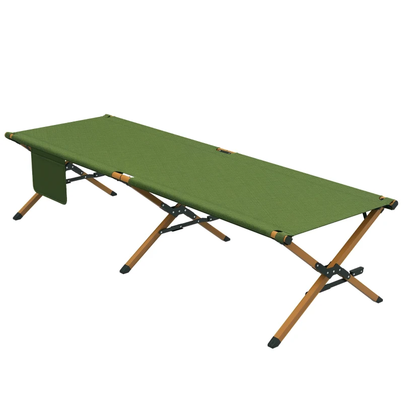 Outsunny Feldbett faltbar Campingbett mit Tragetasche 196 x 64 x 45 cm Gästebett bis 120 kg für Outdoor, Camping Reisen