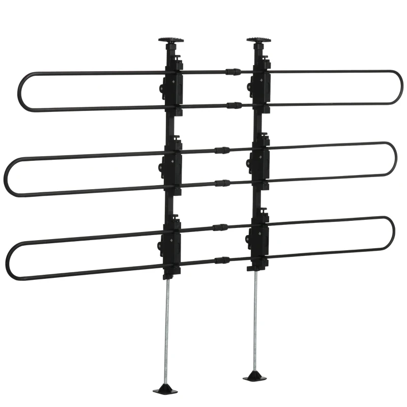 PawHut Reja de Protección Universal de Coche para Perros Ajustable en Ancho y Alto 89-150x9x76-124 cm Negro